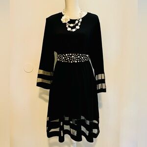 🔥IC By Connie K black gorgeous dress Sz XL